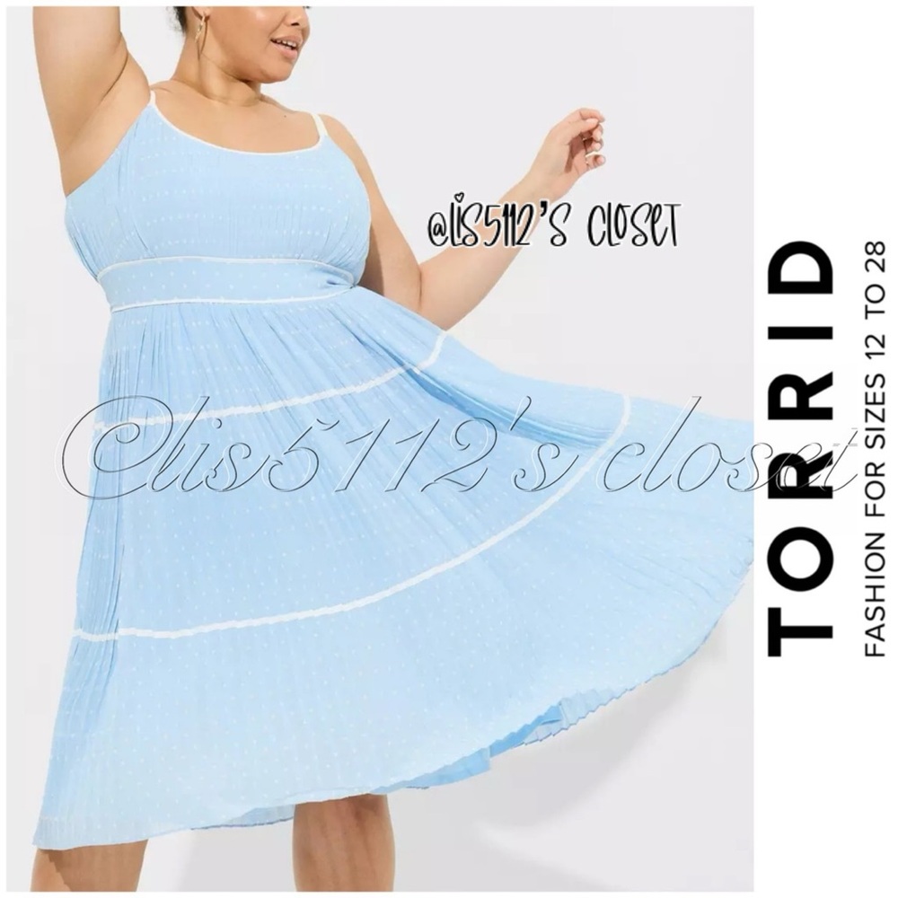Torrid x Marilyn Monroe Iconic Blue & White Polka Dot Retro Pinup Dress 28 5X